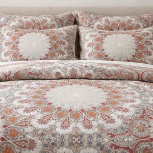 Pottery Barn King Duvet Cover Set w/4 Shans Organic Cotton Made in Israel Boho
